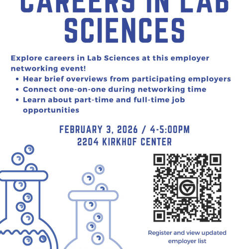 Careers in Lab Sciences Event Poster